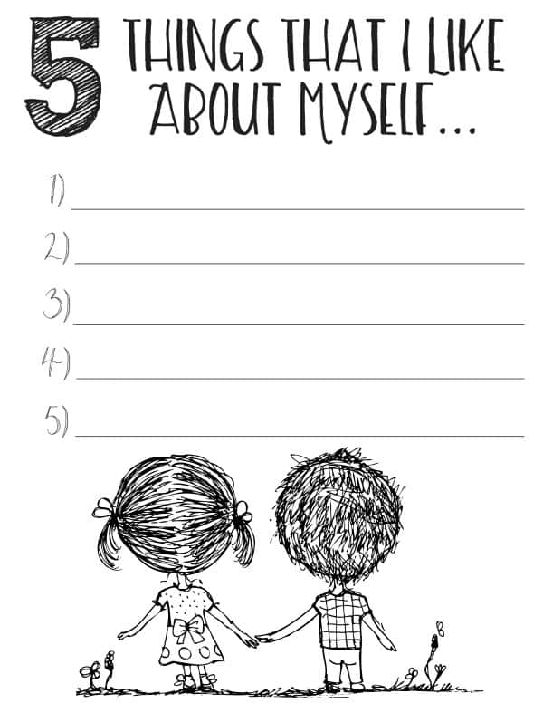 4 Free Printable Self Esteem Worksheets - Freebie Finding Mom
