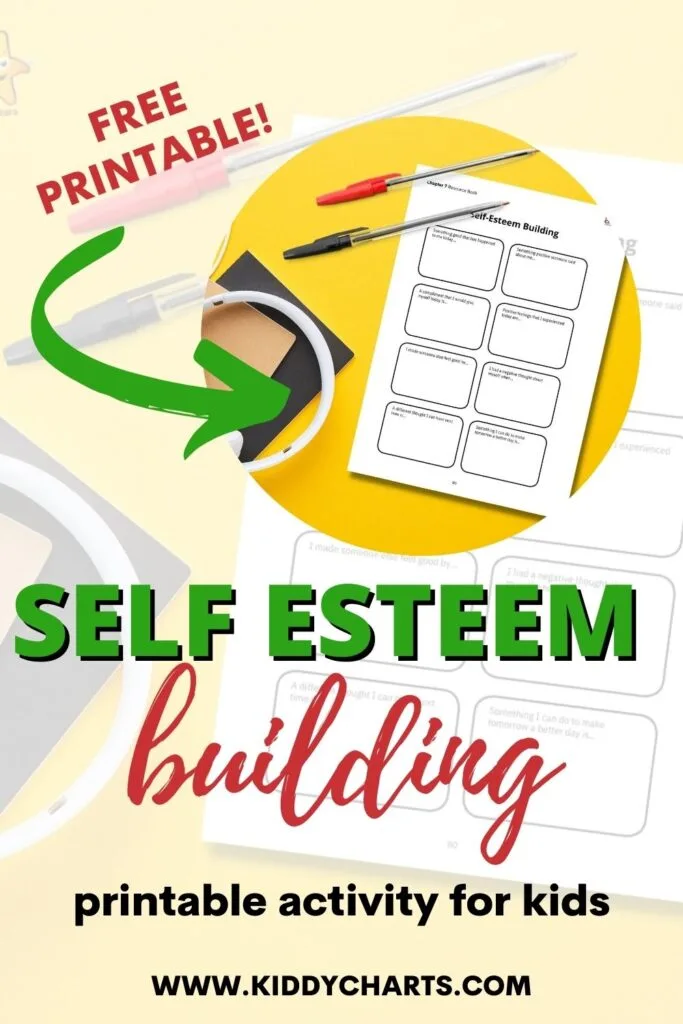 self esteem worksheet for kids free printable