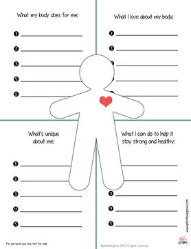 self esteem worksheet for kids free printable
