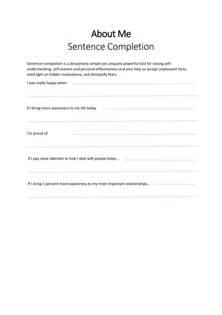 self esteem worksheet for teenagers