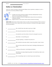 Semicolon Worksheets