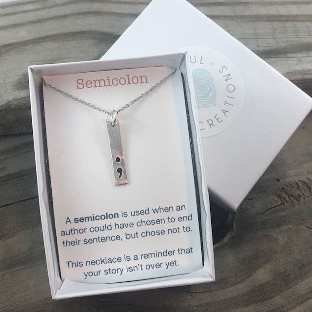 semicolon jewelry