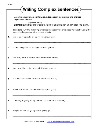 Combining Sentences worksheet  