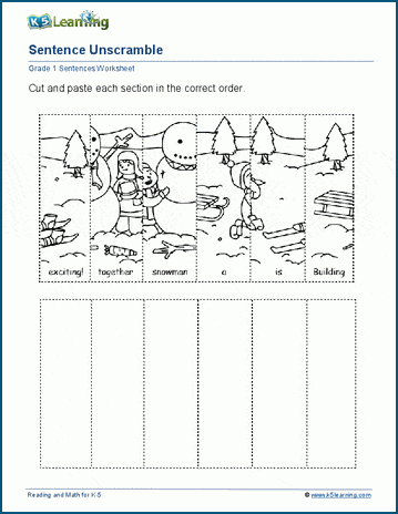Grade 1 Reading Sentences Worksheets | Worsheets library