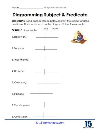 Diagramming Sentences Worksheets - 15 Worksheets Library