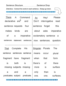 Sentence Structure Lesson Plans &  Worksheets Reviewed by Teachers