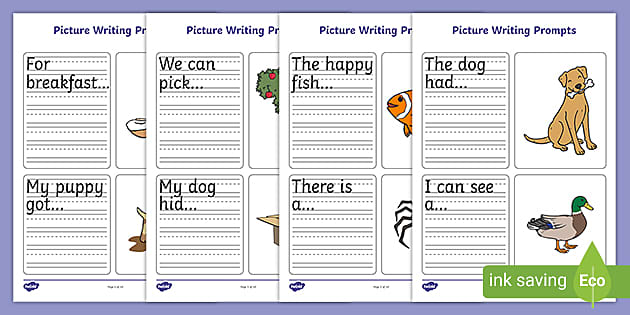Writing Basic Sentences Worksheet - KS1 &  EYFS Prompts