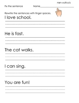 sentences practice worksheet