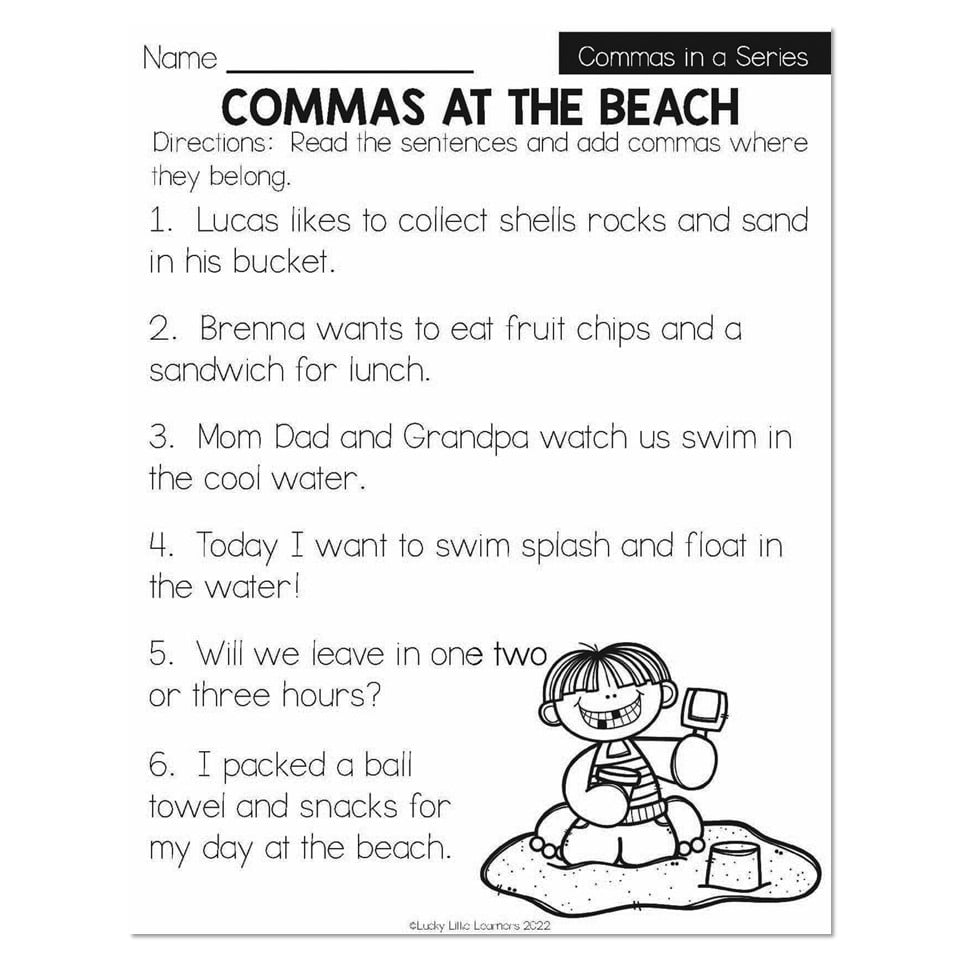 sentences worksheet first grade