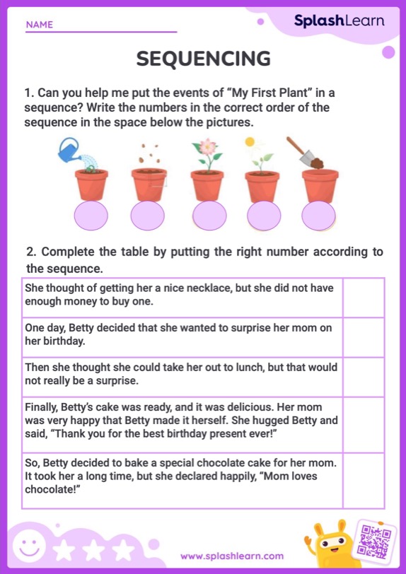 Sequencing Worksheets for Kids Online