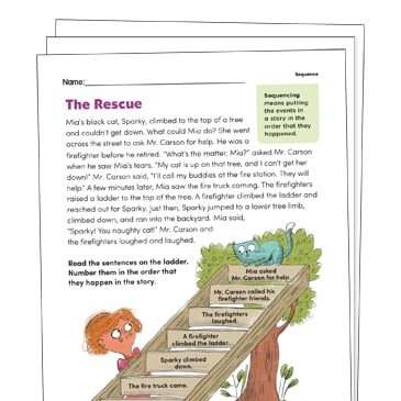 sequence worksheet 2nd grade