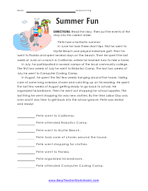 Story Sequencing Worksheets
