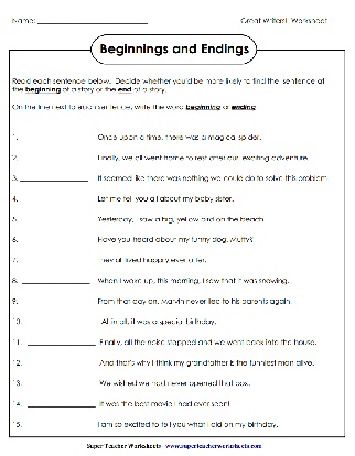 Sequencing Worksheets