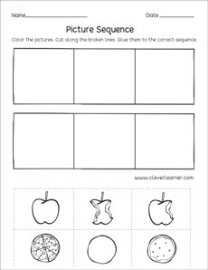 sequence worksheet kindergarten