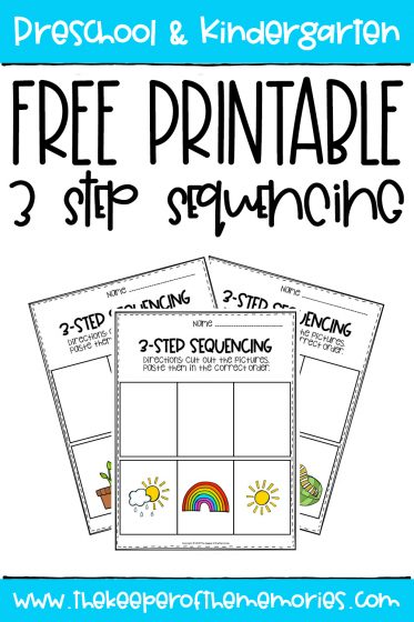 3 Step Sequencing Pictures Printable Free PDF - The Keeper of the ...