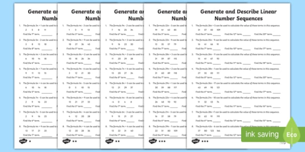 Finding the nth Term Worksheet Pack - Teacher-made - Twinkl