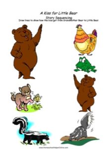 A Kiss for Little Bear Story Sequencing Worksheet - Homeschool ...