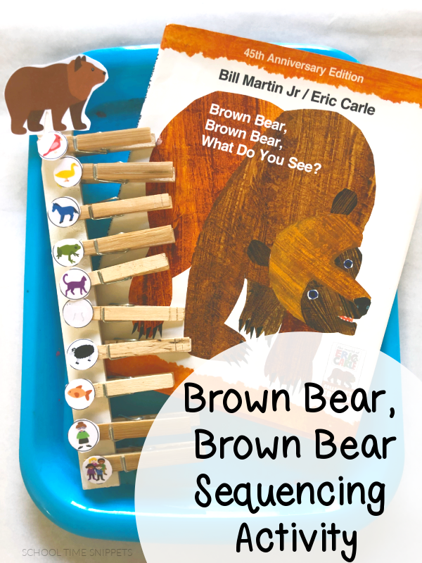 Sequencing Stick Brown Bear Brown Bear Printables | School Time ...