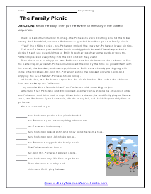 sequencing events in a story worksheet