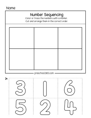 sequencing for preschoolers worksheet