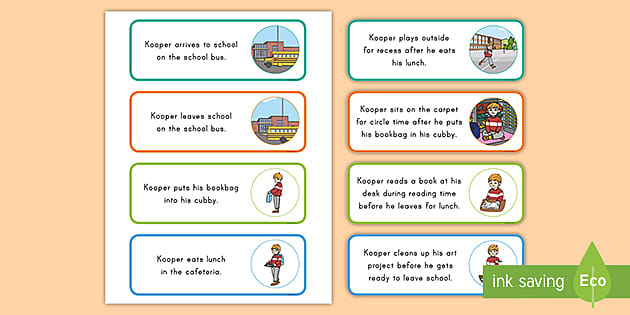 Sentence Sequencing Cards (teacher made) - Twinkl