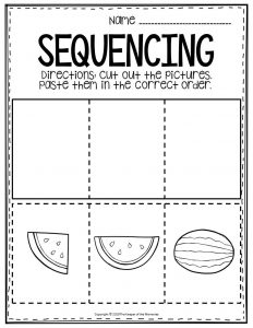3-Step Sequencing Worksheets - The Keeper of the Memories