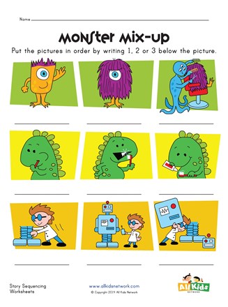 sequencing stories worksheet