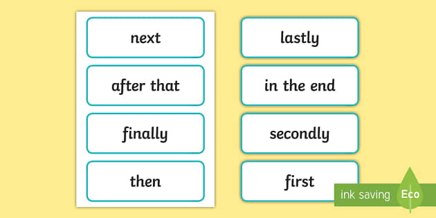 Language of Sequence Cards - Sequencing Vocabulary 