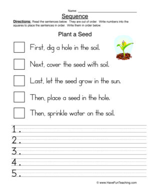 Sequencing Worksheets  