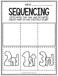 sequencing worksheet for 1st