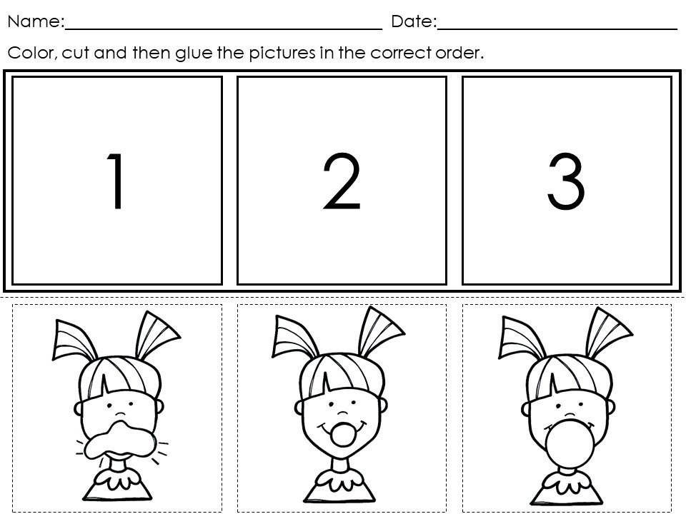sequencing worksheet for 1st