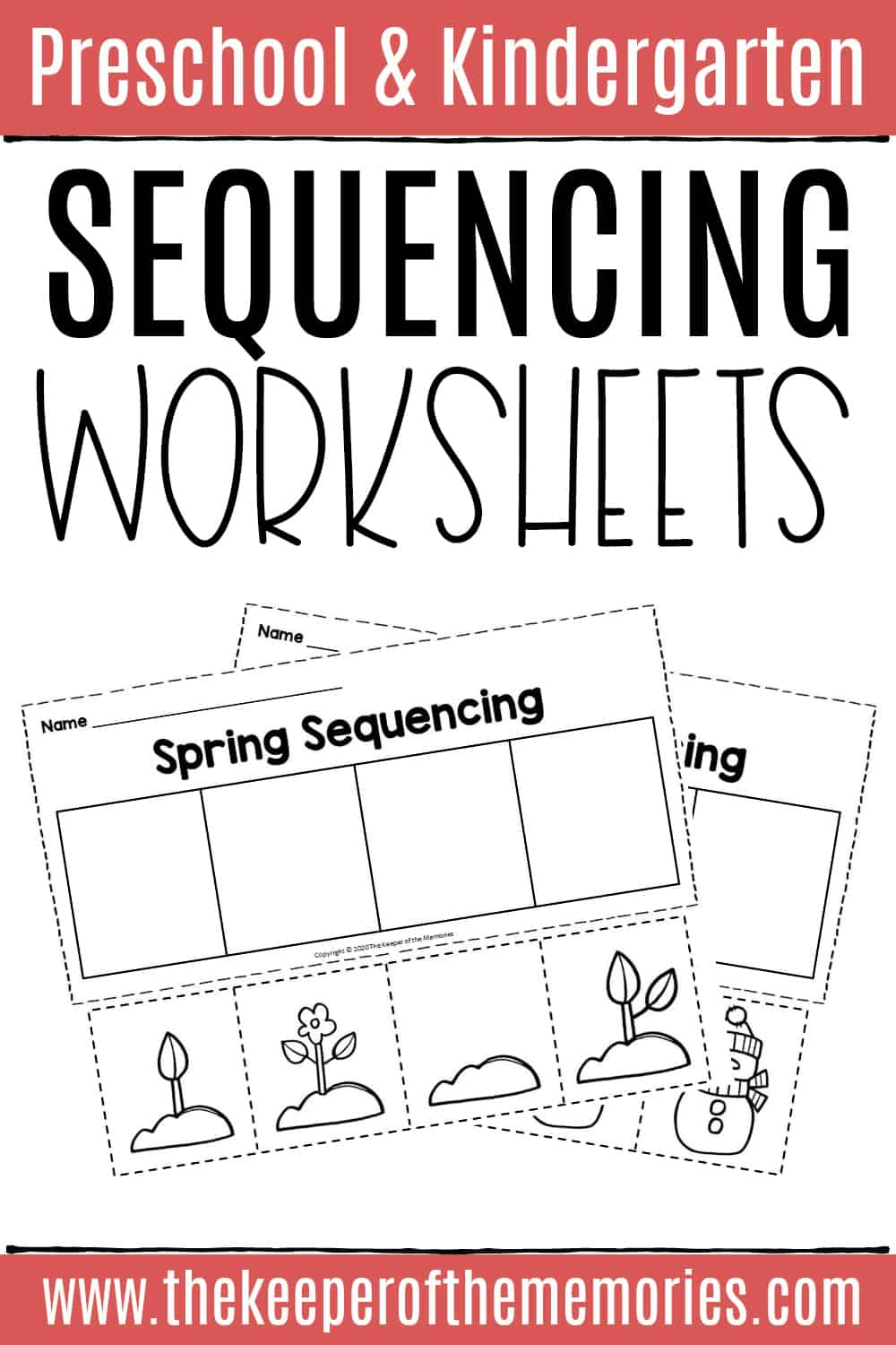 Sequence Worksheets for Kindergarten - The Keeper of the Memories