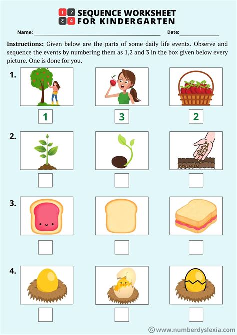 sequencing worksheet for kids