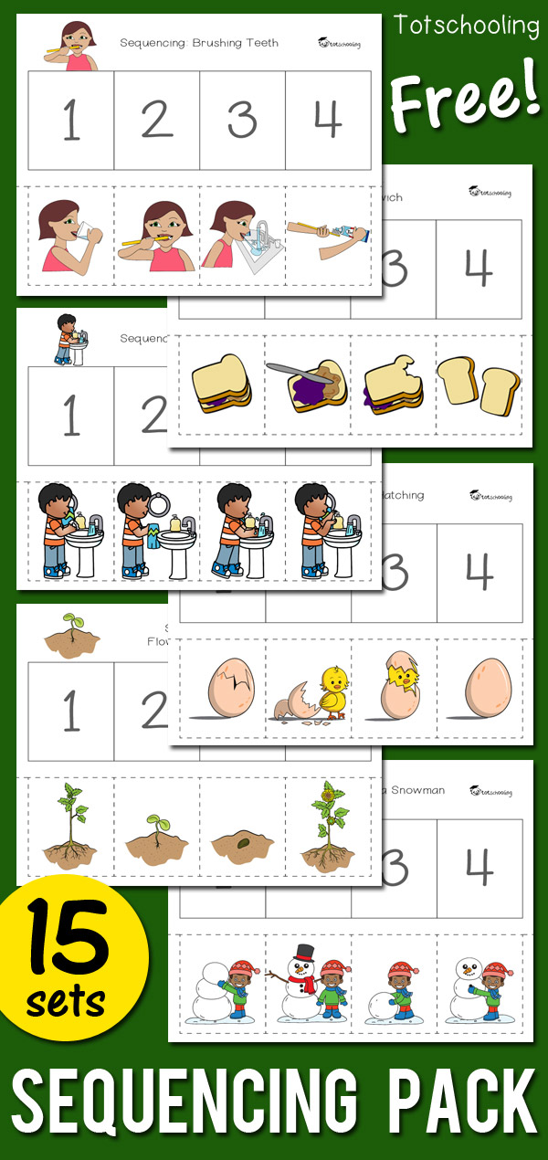Sequencing Activity Pack | Totschooling - Toddler, Preschool ...