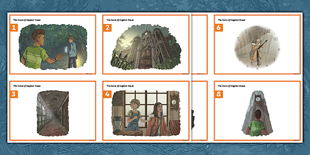 The Curse of Cogston House Short Story Sequencing Cards