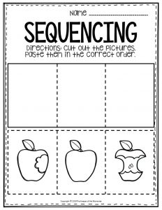 3-Step Sequencing Worksheets - The Keeper of the Memories