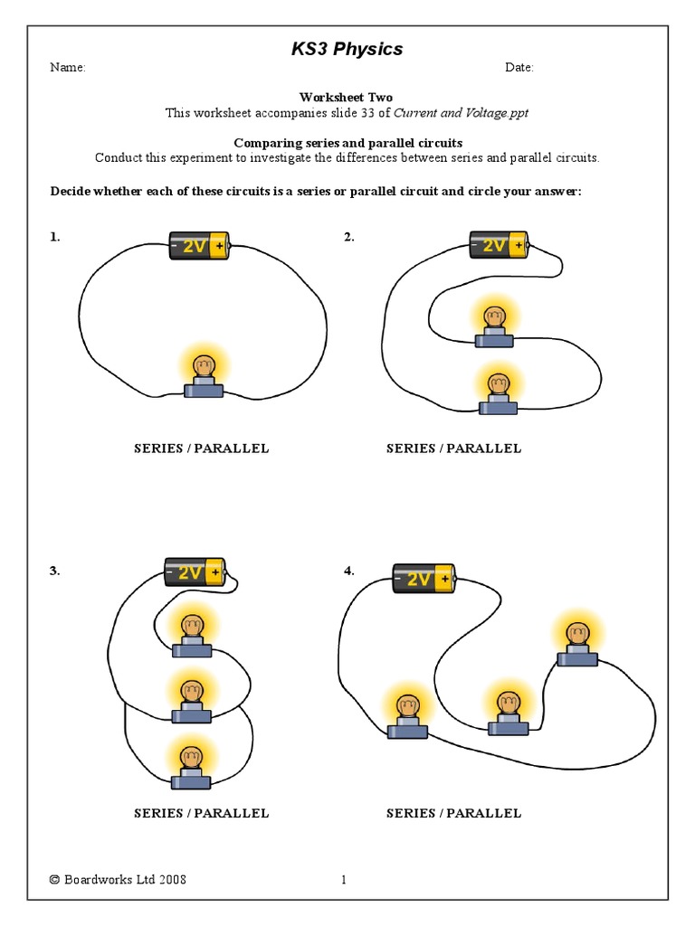 Current and Voltage Worksheet 2 PDF Worksheets Library