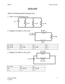 series circuit problems worksheet answers