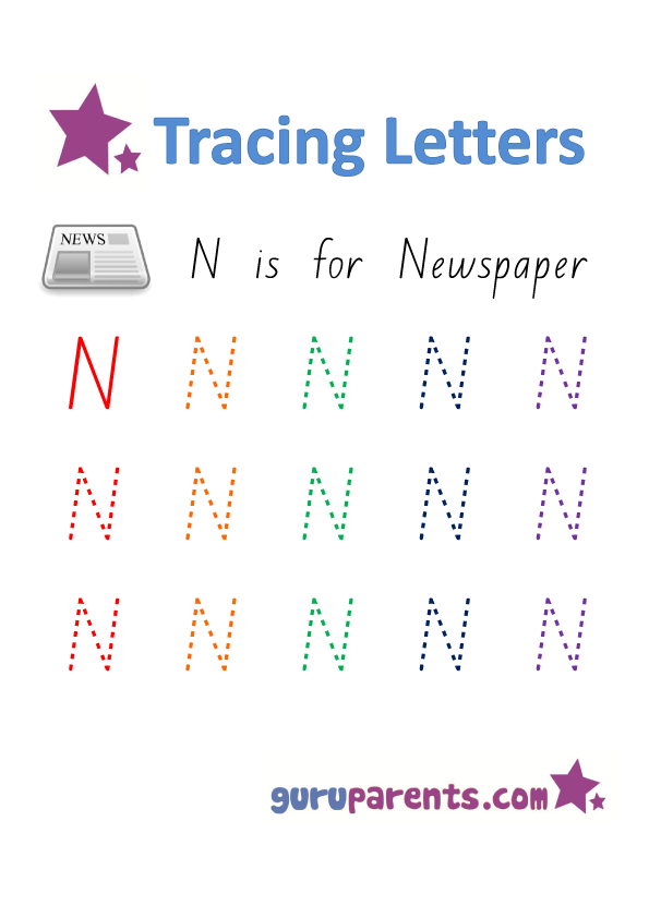 sesame street letter n worksheet
