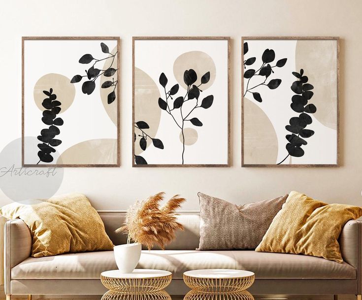 set of 3 printable wall art