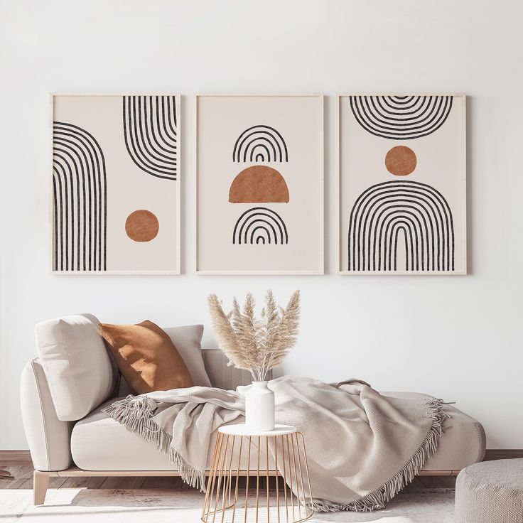 Set of 3 Prints Modern Printable Wall Art Instant Download ...
