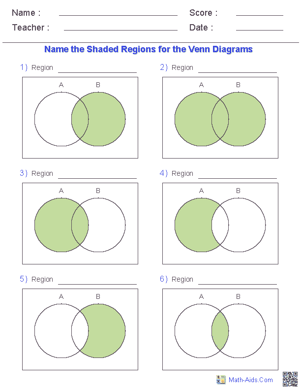 sets and venn diagrams worksheet with answers