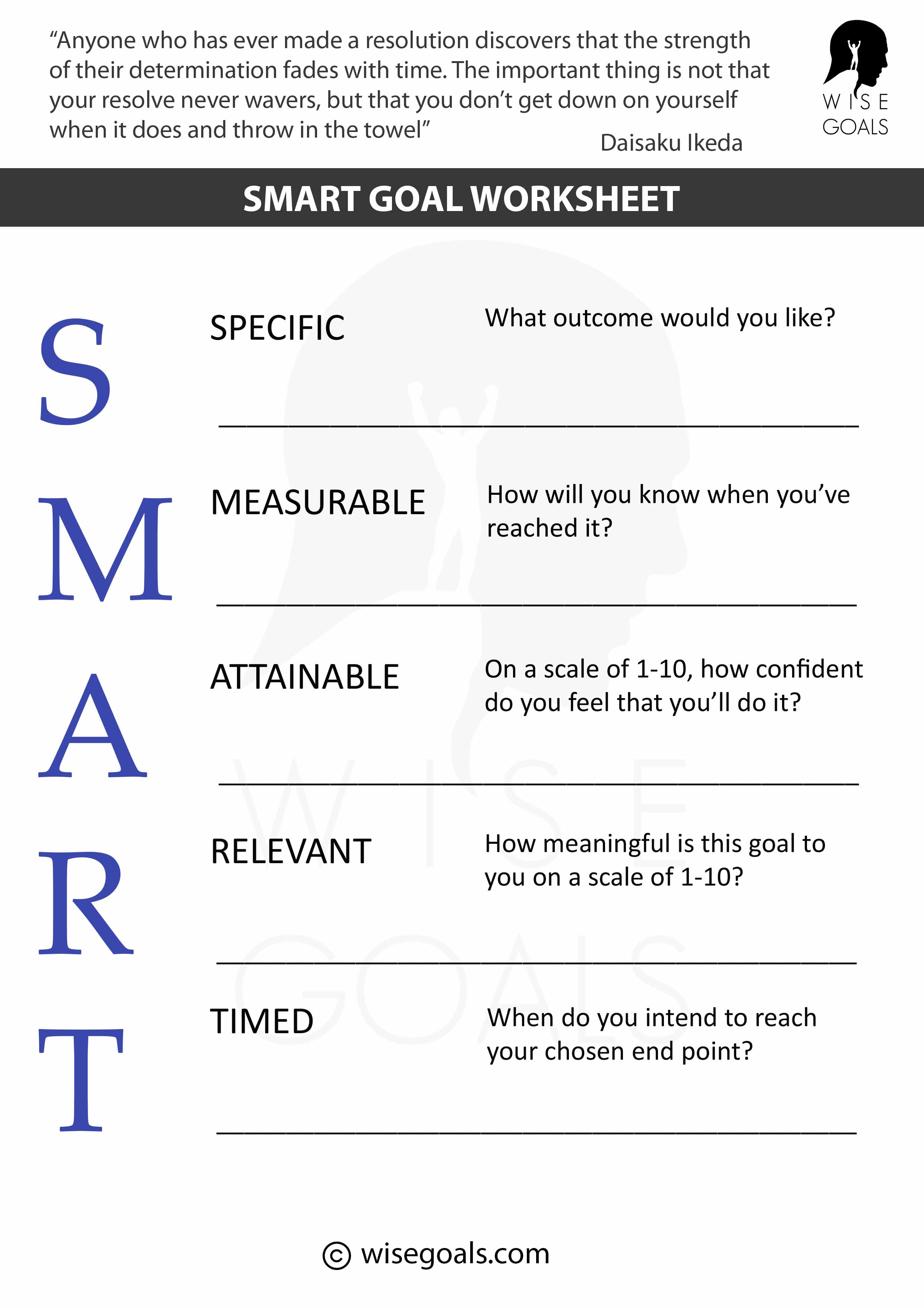 setting goals for students worksheet