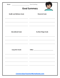 Goal Setting Worksheets