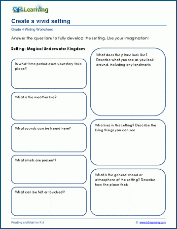Settings worksheets for grade 4| Worsheets library
