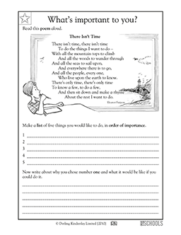 setting worksheet 6th grade