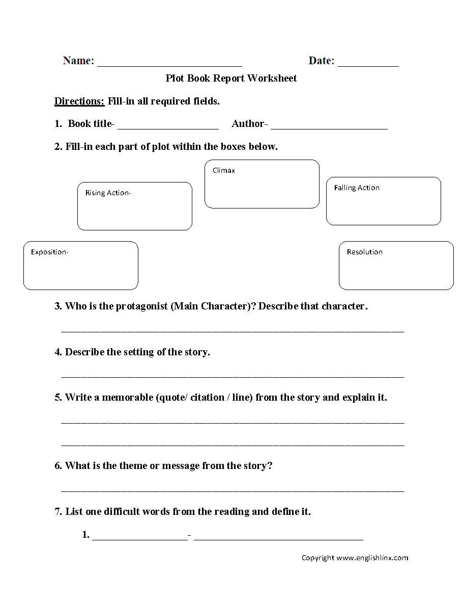 Reading Worksheets | Plot Worksheets