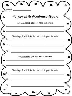 17 Best Images of Middle School Student Goals Worksheet - Student ...