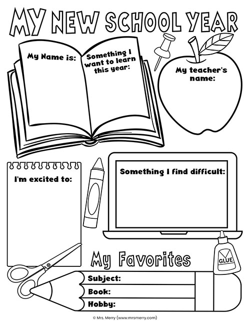Free Printable Goal Setting Worksheets for Kids | Mrs. Merry