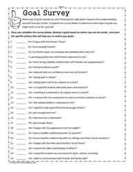 Setting Goals Worksheets